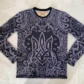 Футболки с полной запечаткой: Лонгслів Воля чорний